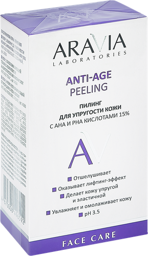 

Пилинг Aravia Laboratories Anti-Age Peeling для упругости кожи с AHA и PHA кислотами 15% 50 мл