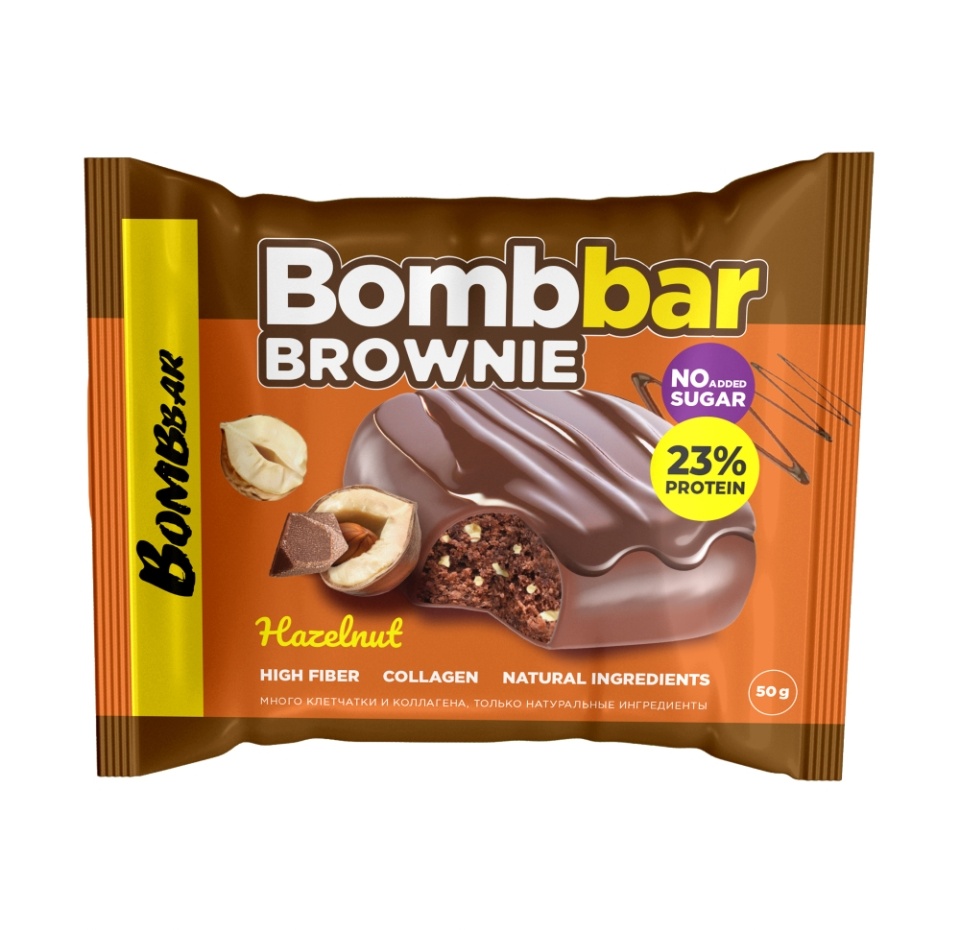 

Печенье протеиновое BombBar брауни-фундук 50 г