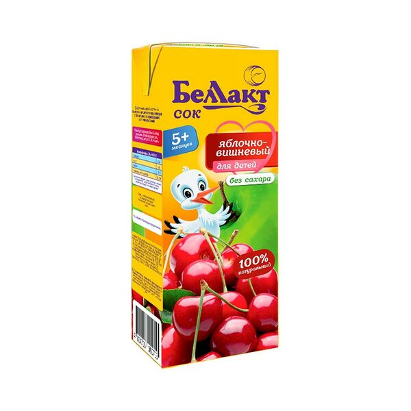 Сок Беллакт яблочн вишневый 0,2л т/п ДП