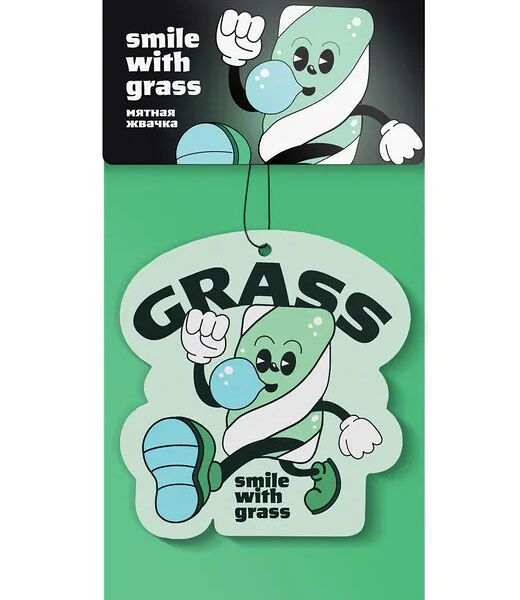Ароматизатор воздуха Grass Smile Мятная жвачка картонный