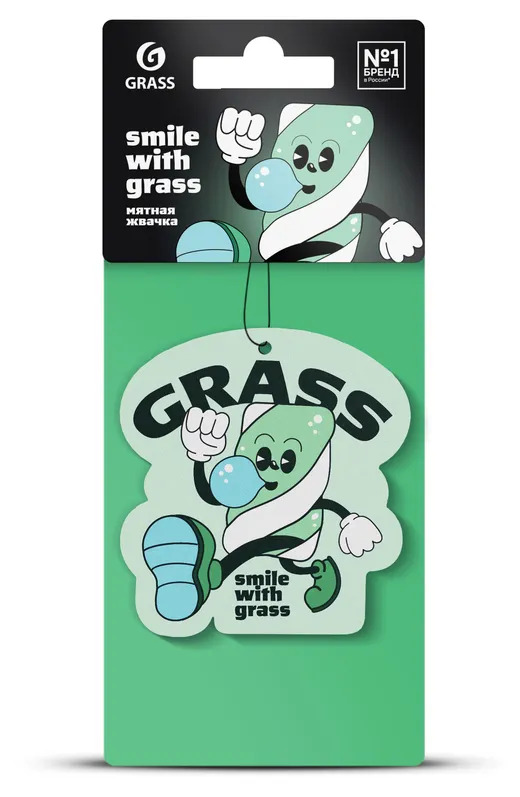 

Ароматизатор воздуха Grass Smile Мятная жвачка картонный
