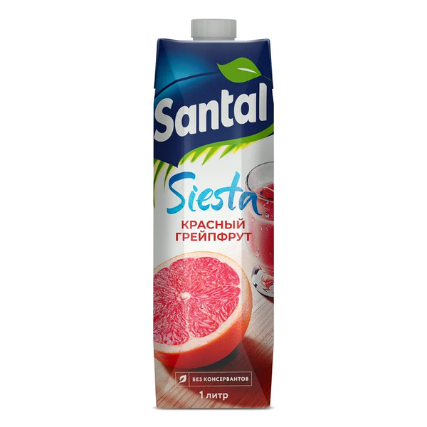 Напиток сокосодержащий Santal красный грейпфрут, 1 л