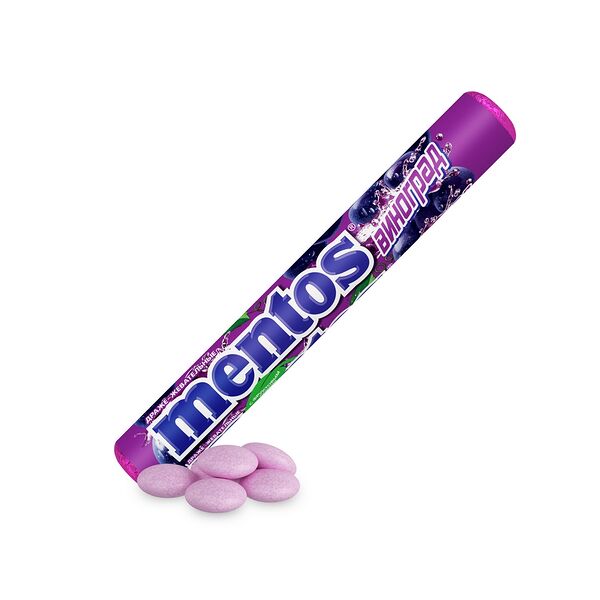 Драже жевательные Mentos вкус винограда 37,5г