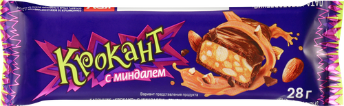 

Батончик шоколадный Крокант с арахисом и миндалем 28 г