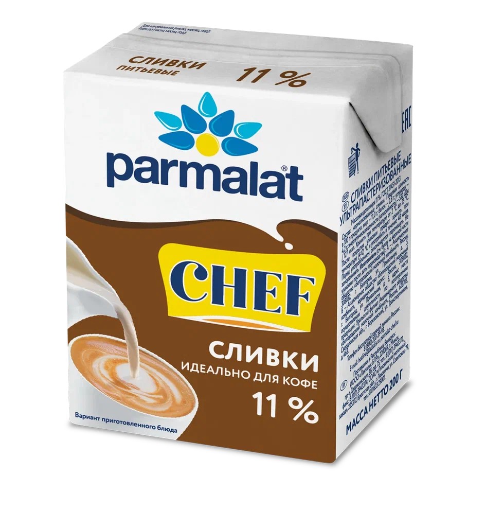 

Сливки ультрапастеризованные Parmalat 11% 200 г