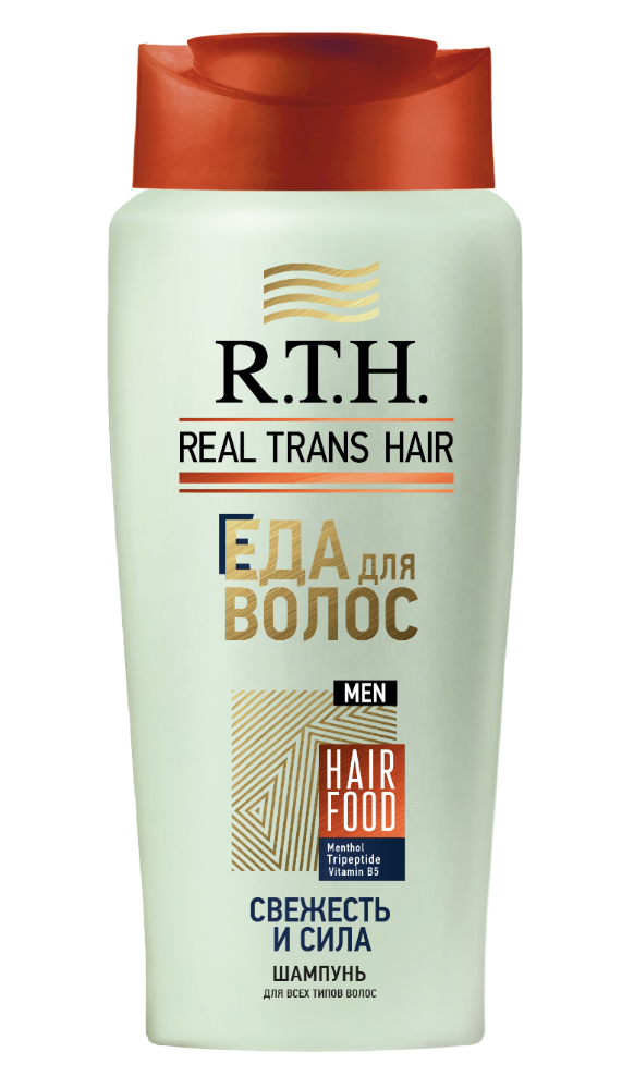

Шампунь мужской R.T.H. Real Trans Hair Свежесть и сила 400 г