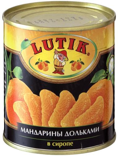 

Мандарины Lutik дольки в сиропе 314 мл