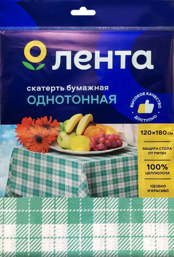 

Скатерть бумажная Лента декоративная 120 x 180 см дизайн в ассортименте