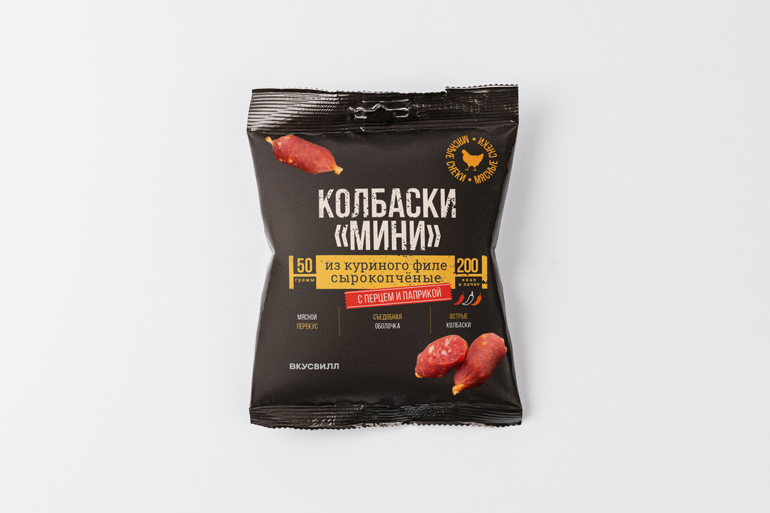 

Колбаски Мини с перцем и паприкой 50 г