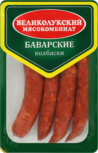 Колбаски полукопченые Великолукский Мясокомбинат Баварские вес