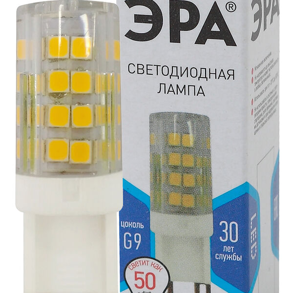 Лампа светодиодная ЭРА JCD, G9, 5Вт