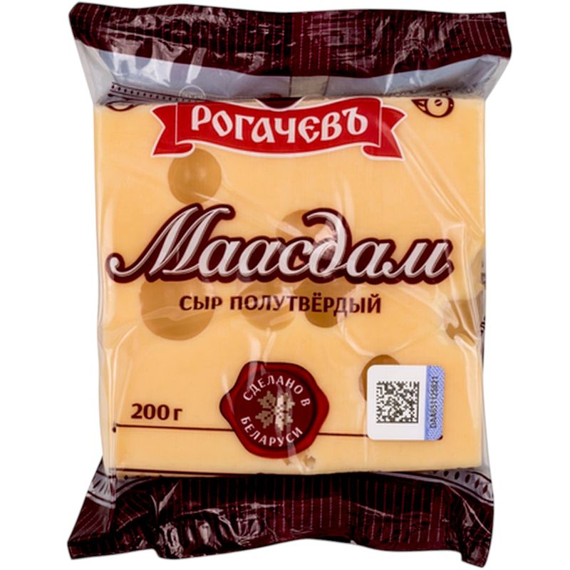 

Сыр Рогачевъ Маасдам полутвёрдый 45% 200 г