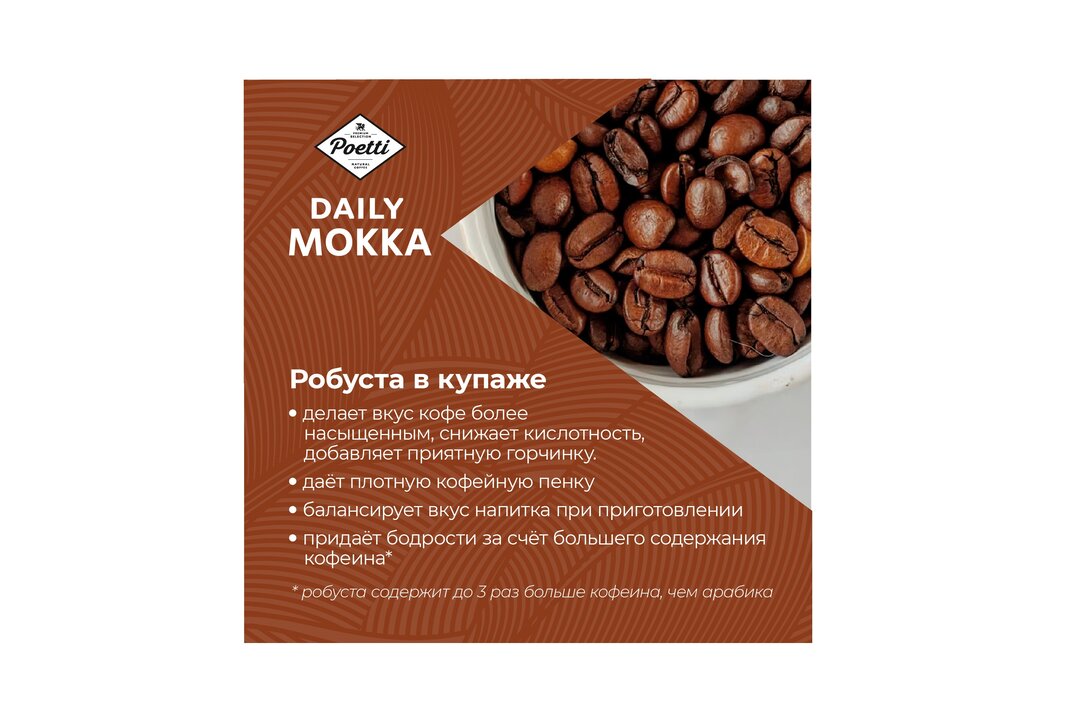 

Кофе молотый Poetti Daily Mokka 250 г