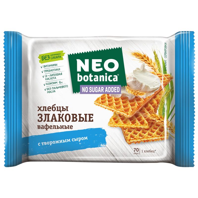 

Хлебцы вафельные NEO botanica злаковые с творожным сыром 75 г