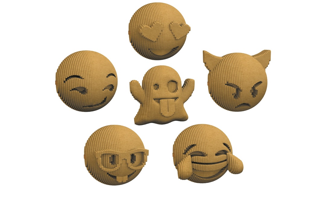 

Конструктор картонный Qbrix 3D Эмодзи V.2