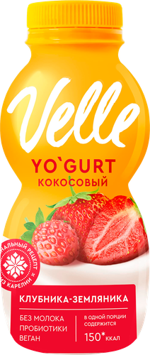 

Продукт кокосовый Velle Клубника-земляника питьевой ферментированный 230 мл