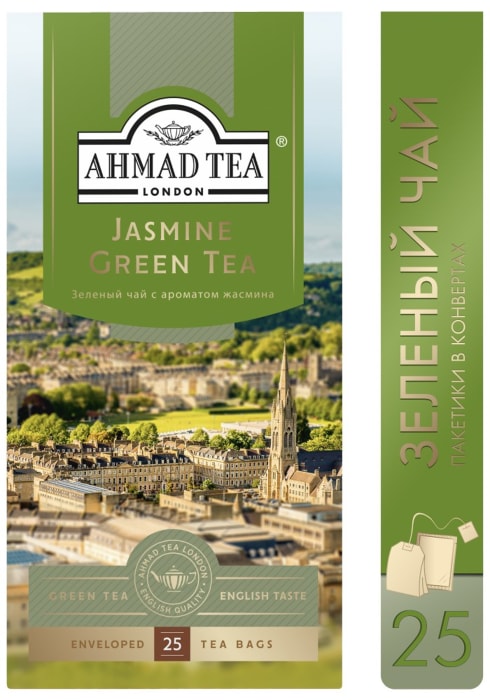 

Чай зелёный Ahmad Tea с жасмином байховый 25x2 г