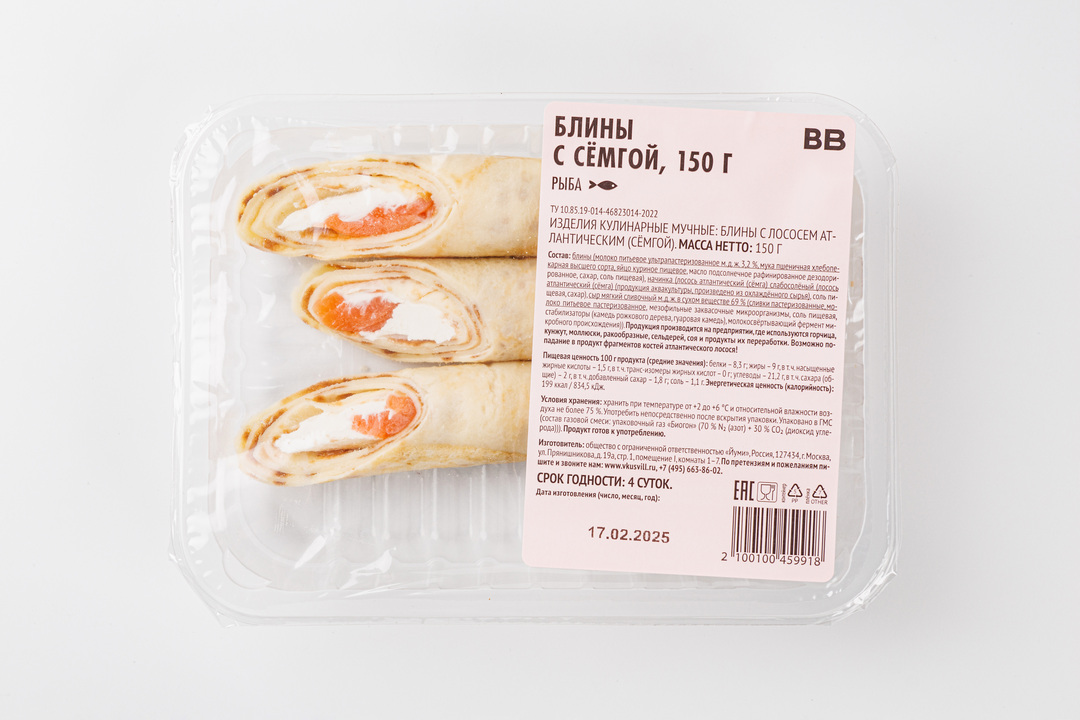 

Блины с семгой 150 г