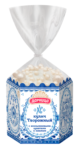 

Кулич пасхальный «Дарница» Творожный с цукатами и изюмом 350 г