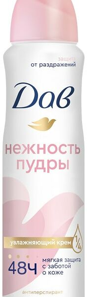 Антиперспирант-дезодорант Dove Нежность пудры с 1/4 увлажняющего крема 150мл