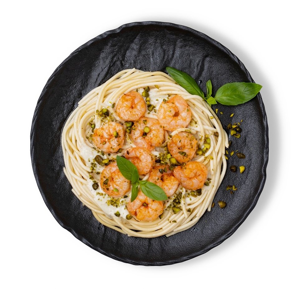 

Спагетти Уже Готово Taste Of с креветками и кремом из фисташек 300 г