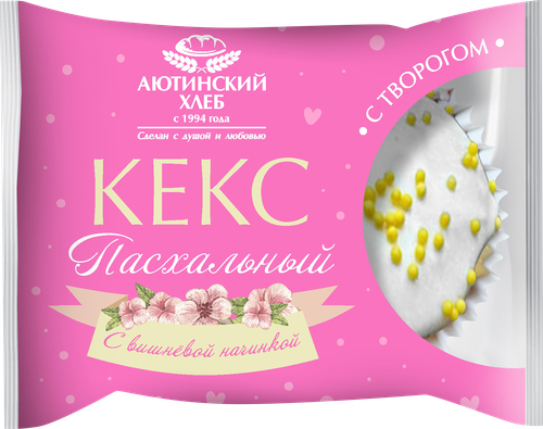 

Кекс Аютинский Хлеб Пасхальный с вишневой начинкой 70 г
