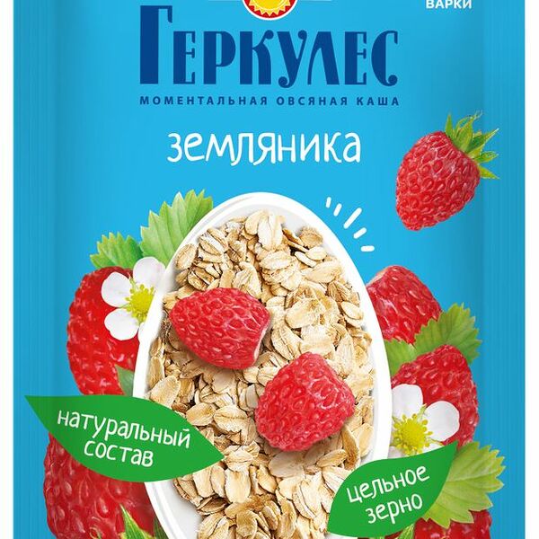 Каша Русский Продукт Геркулес овсяная с земляникой, 35 г