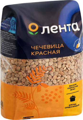 

Чечевица Лента красная 450 г