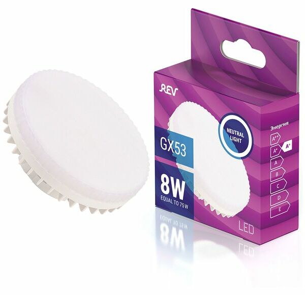 Лампа светодиодная GX53 8W ТМ Rev (Рев)