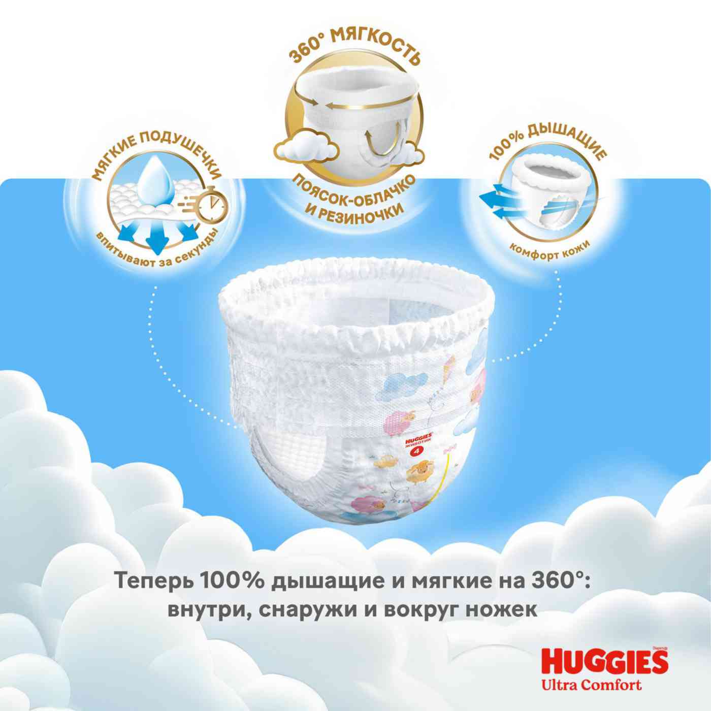 

Подгузники-трусики для девочек Huggies Ultra Comfort 6-XL 15-25 кг 38 шт.