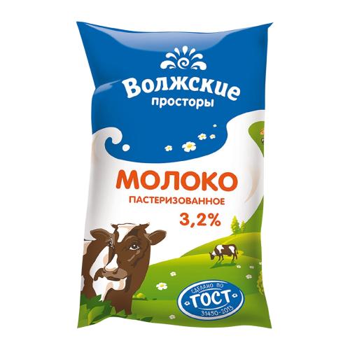

Молоко Волжские просторы пастеризованное 3.2% 900 мл