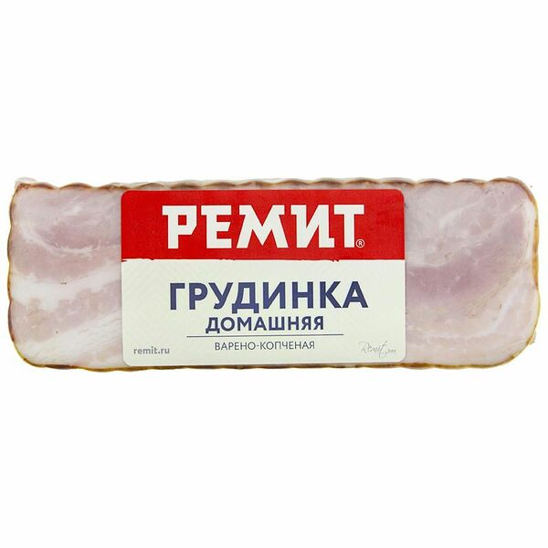 Грудинка копчено-вареная Ремит Домашняя вес