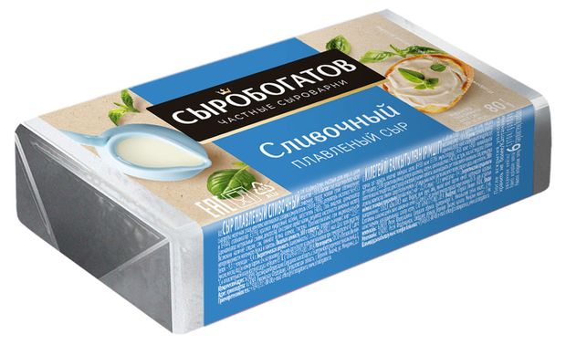 

Сыр плавленый Сыробогатов Сливочный 50% 80 г