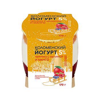 

Йогурт Коломенский с наполнителем Облепиха-ежевика 5% 170 г