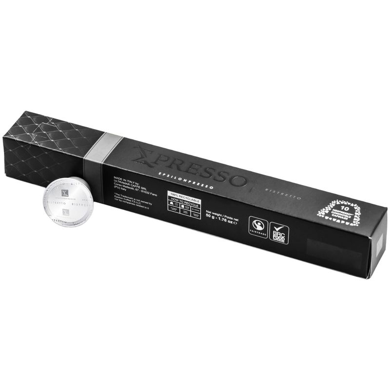 

Кофе Epsilonpresso Ristretto жареный молотый в капсулах, 10 шт х 5 г