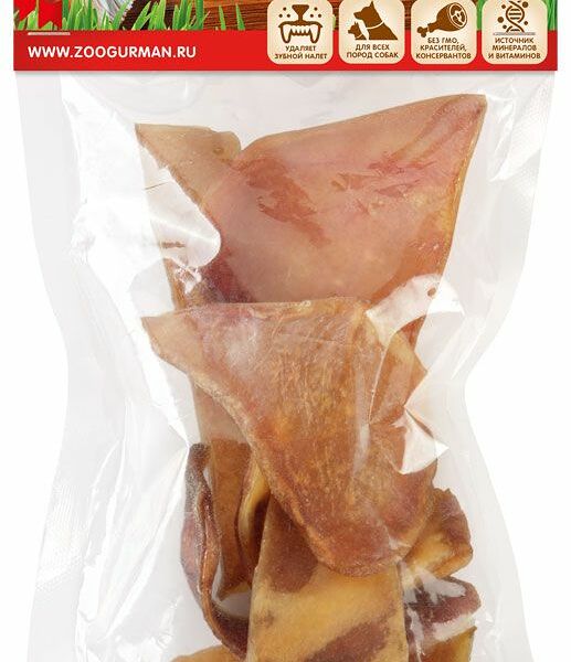 Фермерские лакомства для собак Зоогурман Свиные уши нарезка