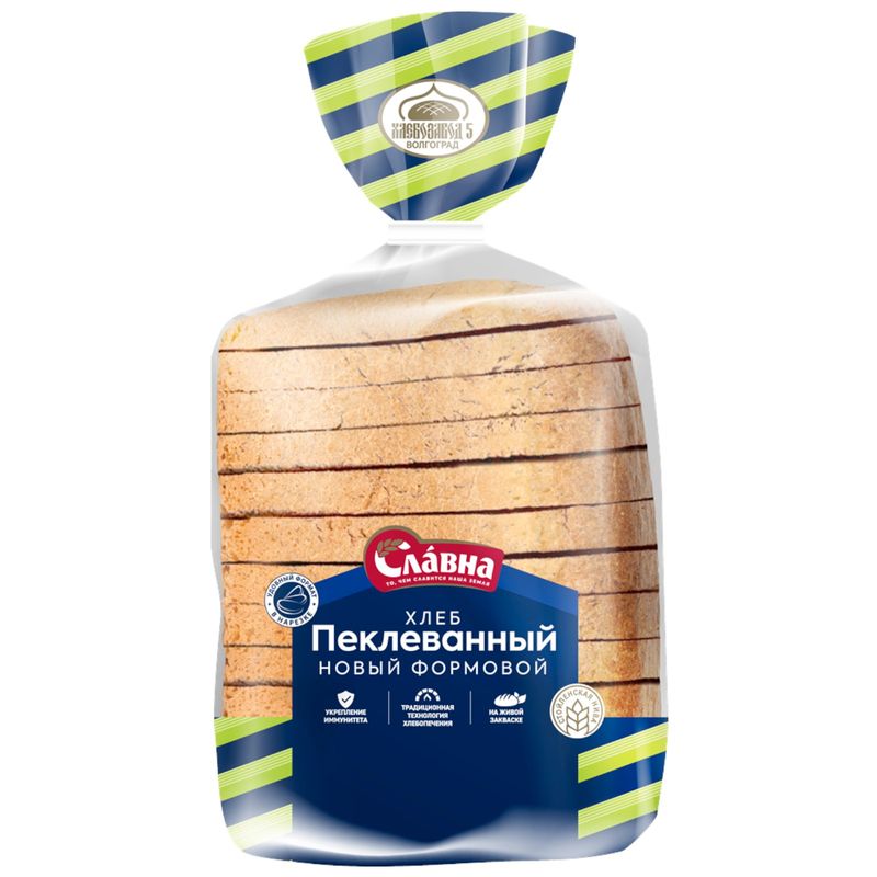 

Хлеб Хлебозавод №5 Пеклеванный в нарезке, 650г