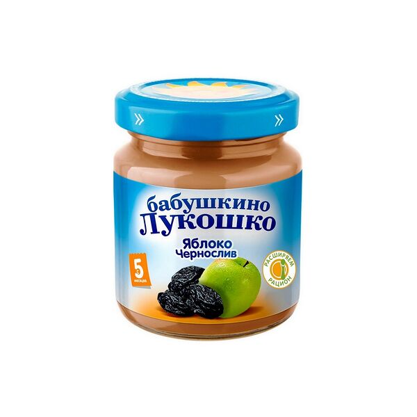 Пюре из яблок и чернослива вес 100г ДП Бабушкино Лукошко