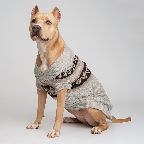 Свитер Rurri серый с узорами, размер 5XL