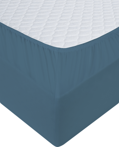 

Простыня на резинке Homeclub 140 х 200 см синяя поплин арт. HCP/SE1420/Д3