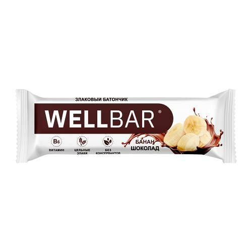 Батончик-мюсли Wellbar банан-шоколад 50 г