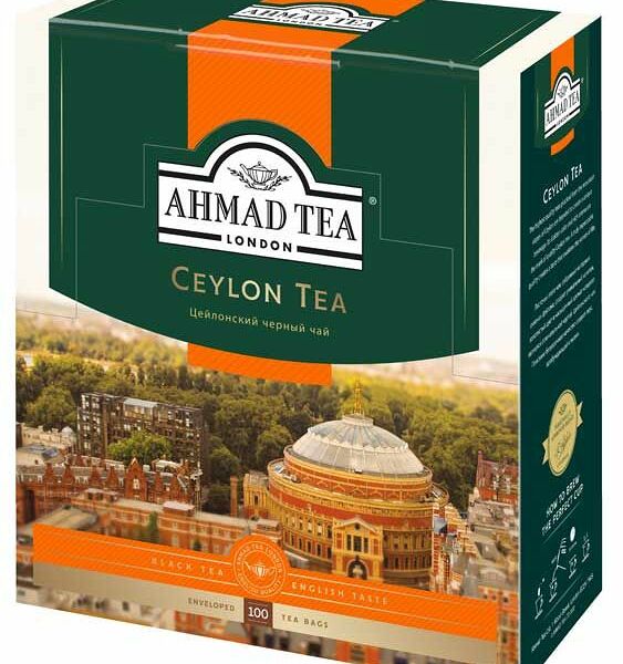 Чай черный Ahmad tea Цейлон пакетированный 100пак, 200г