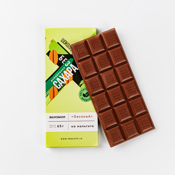 Шоколад Овсяный на мальтите и стевии 65 г