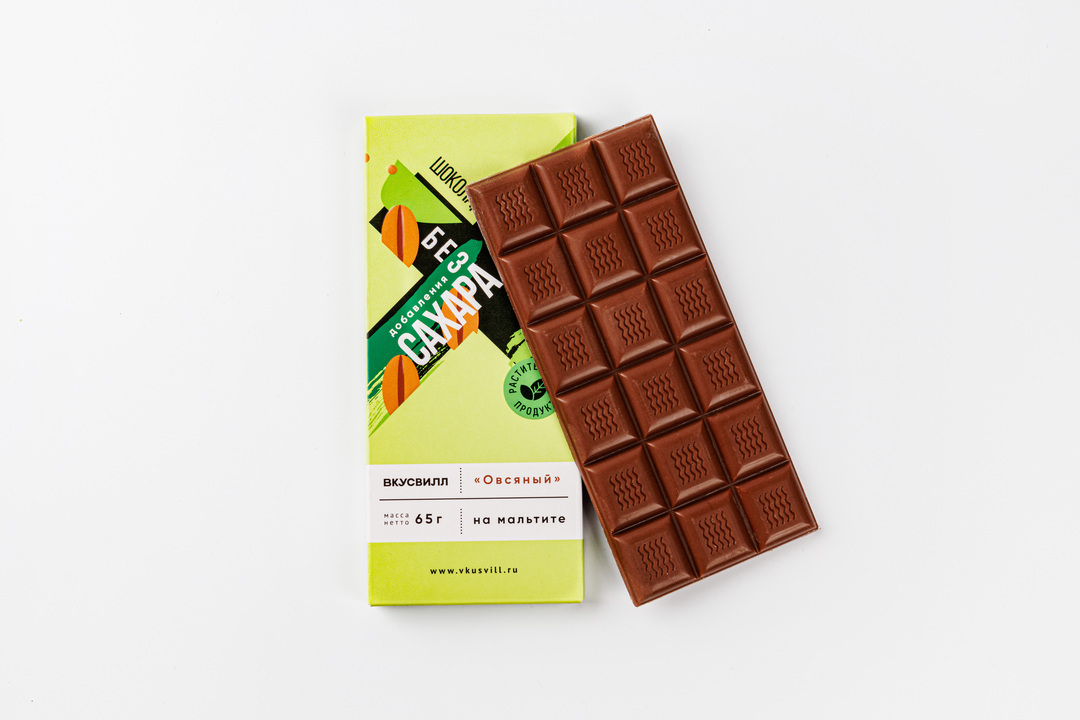 

Шоколад Овсяный на мальтите и стевии 65 г