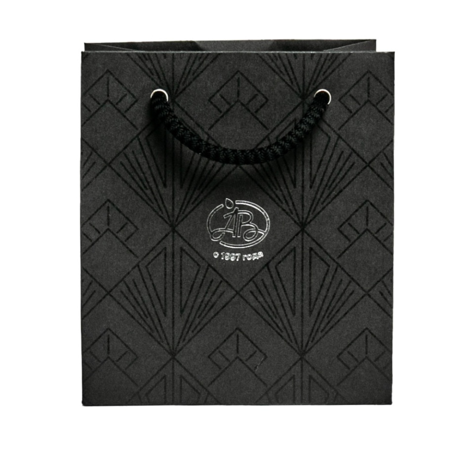 

Пакет подарочный Азбука вкуса премиальный с тишью черный S 15х17х10 см