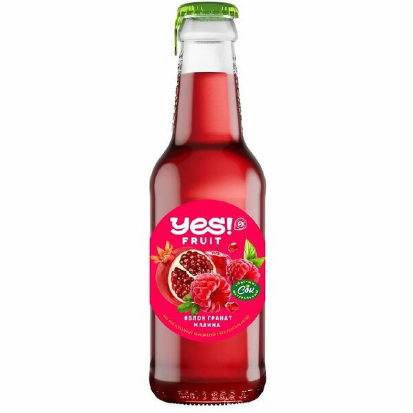 Напиток Yes! Яблоко, гранат, малина сокосодержащий пастеризованный 250 мл