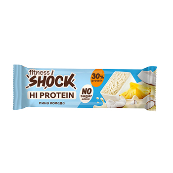 

Батончик протеиновый FitnesShock Hi Protein Пина колада глазированный 40 г