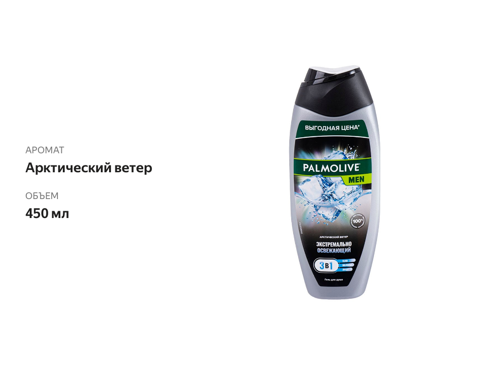 

Гель для душа мужской Palmolive Арктический ветер 450 мл