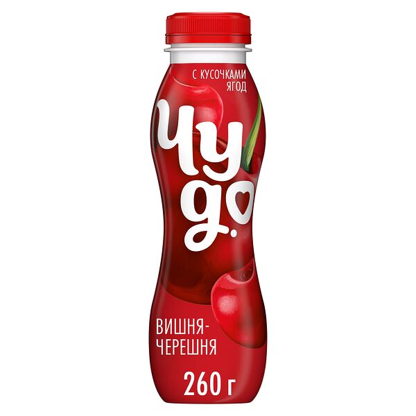 Йогурт питьевой Чудо Вишня-Черешня 1.9% 260 г