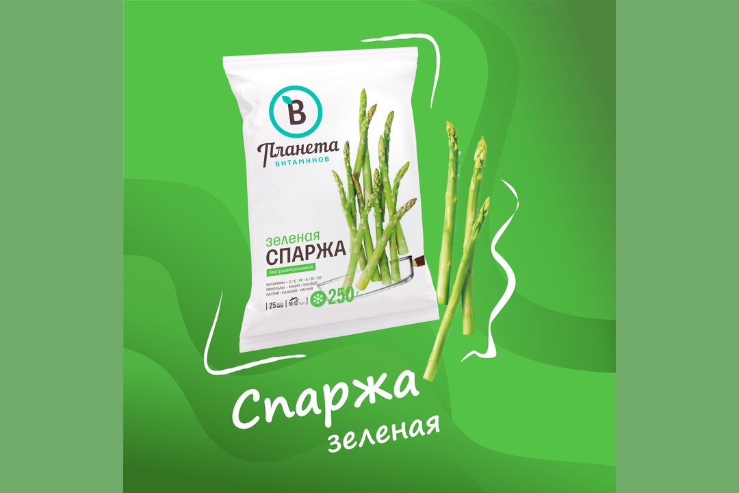 

Спаржа Планета Витаминов зеленая замороженная 250 г